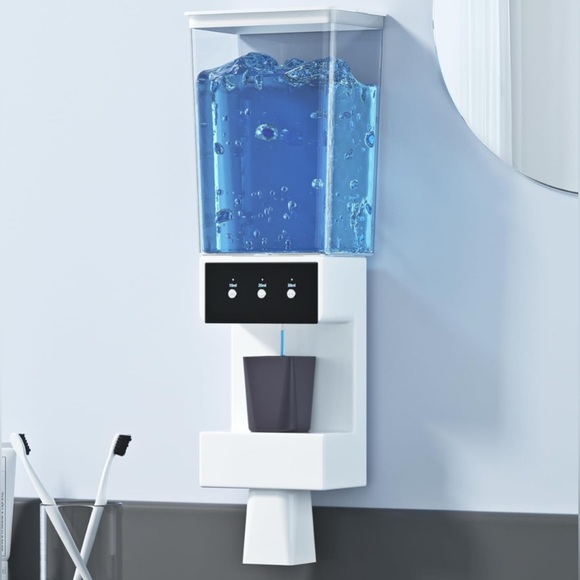 Other - Automatic Mouthwash Dispenser for Bathroom,Wall Mounted Mouth Wash Dispenser wit